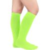 imageZando 4 Pairs Kids Soccer Youth Baseball Football Softball Socks Cotton Girls Uniform Socks Boys Knee High SocksGreen 2Neon Green 2