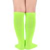 imageZando 4 Pairs Kids Soccer Youth Baseball Football Softball Socks Cotton Girls Uniform Socks Boys Knee High SocksGreen 2Neon Green 2