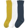 imageZando Baby Knee High Socks Infant Newborn Toddler Socks Cotton Ruffle Socks Warm Girls Boys Long Stockings 36 PairsMilkyGingerNavy