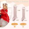 imageZando Baby Knee High Socks Infant Newborn Toddler Socks Cotton Ruffle Socks Warm Girls Boys Long Stockings 36 PairsMilkyGrayBlack