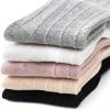 imageZando Baby Knee High Socks Infant Newborn Toddler Socks Cotton Ruffle Socks Warm Girls Boys Long Stockings 36 PairsMilkyGrayBlack