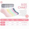imageZando Kids Fuzzy Socks Soft Christmas Slipper Socks for Kids Warm Winter Socks Comfy Fluffy Socks for Girls3 Pairs Multicolor 2