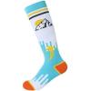 imageZando Kids Ski Socks Winter Warm Socks Thermal Hiking Snowboarding Socks Thick Boot Socks for Boys Girls 12 Pairs1 Pair White Blue