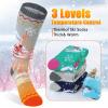 imageZando Kids Ski Socks Winter Warm Socks Thermal Hiking Snowboarding Socks Thick Boot Socks for Boys Girls 12 Pairs1 Pair White Blue