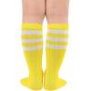 imageZando Kids Soccer Socks Knee High Sock for Boys Girls Breathable Kids Youth Baseball Socks Cotton Boys Long Tube Socks01 Yellow White