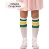 imageZando Kids Soccer Socks Knee High Sock for Boys Girls Breathable Kids Youth Baseball Socks Cotton Boys Long Tube Socks02 Green  Yellow