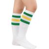 imageZando Kids Soccer Socks Knee High Sock for Boys Girls Breathable Kids Youth Baseball Socks Cotton Boys Long Tube Socks02 Green  Yellow