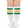 imageZando Kids Soccer Socks Knee High Sock for Boys Girls Breathable Kids Youth Baseball Socks Cotton Boys Long Tube Socks02 Green  Yellow