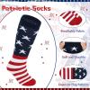 imageZando Kids Soccer Socks Knee High Sock for Boys Girls Breathable Kids Youth Baseball Socks Cotton Boys Long Tube Socks04 American Flag