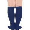 imageZando Kids Soccer Socks Knee High Sock for Boys Girls Breathable Kids Youth Baseball Socks Cotton Boys Long Tube Socks07 Navy