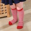 imageZando Kids Soccer Socks Knee High Sock for Boys Girls Breathable Kids Youth Baseball Socks Cotton Boys Long Tube SocksRed White Striped