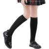 imageZando Kids Soccer Socks Knee High Sock for Boys Girls Cotton Kids Youth Baseball Socks Breathable Boys Athletic Socks1 Pack Black