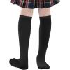 imageZando Kids Soccer Socks Knee High Sock for Boys Girls Cotton Kids Youth Baseball Socks Breathable Boys Athletic Socks1 Pack Black