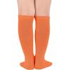 imageZando Kids Soccer Socks Knee High Sock for Boys Girls Cotton Kids Youth Baseball Socks Breathable Boys Athletic SocksDeep Orange