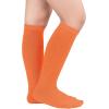 imageZando Kids Soccer Socks Knee High Sock for Boys Girls Cotton Kids Youth Baseball Socks Breathable Boys Athletic SocksDeep Orange