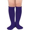 imageZando Kids Soccer Socks Knee High Sock for Boys Girls Cotton Kids Youth Baseball Socks Breathable Boys Athletic SocksPurple