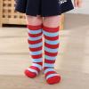 imageZando Kids Soccer Socks Knee High Sock for Boys Girls Cotton Kids Youth Baseball Socks Breathable Boys Athletic SocksRed Blue Striped