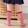 imageZando Kids Soccer Socks Knee High Sock for Boys Girls Cotton Kids Youth Baseball Socks Breathable Boys Athletic SocksRed White Striped