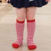 imageZando Kids Soccer Socks Knee High Sock for Boys Girls Cotton Kids Youth Baseball Socks Breathable Boys Athletic SocksRed White Striped