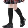 imageZando Kids Soccer Socks Youth Baseball Football Softball Socks Cotton Uniform Socks Girls Knee High Socks3 Black