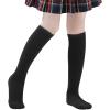 imageZando Kids Soccer Socks Youth Baseball Football Softball Socks Cotton Uniform Socks Girls Knee High Socks3 Black