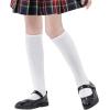 imageZando Kids Soccer Socks Youth Baseball Football Softball Socks Cotton Uniform Socks Girls Knee High Socks3 White