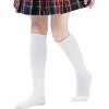 imageZando Kids Soccer Socks Youth Baseball Football Softball Socks Cotton Uniform Socks Girls Knee High Socks3 White