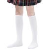 imageZando Kids Soccer Socks Youth Baseball Football Softball Socks Cotton Uniform Socks Girls Knee High Socks3 White