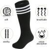 imageZando Kids Soccer Socks Youth Baseball Football Softball Socks Cotton Uniform Socks Girls Knee High SocksA 3 Black