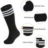 imageZando Kids Soccer Socks Youth Baseball Football Softball Socks Cotton Uniform Socks Girls Knee High SocksBlackHot PinkPink