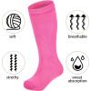 imageZando Kids Soccer Socks Youth Baseball Football Softball Socks Cotton Uniform Socks Girls Knee High SocksBlackHot PinkPink