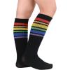 imageZando Kids Soccer Socks Youth Baseball Football Softball Socks Cotton Uniform Socks Girls Knee High SocksRainbow 3
