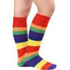imageZando Kids Soccer Socks Youth Baseball Football Softball Socks Cotton Uniform Socks Girls Knee High SocksRainbow 3