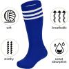 imageZando Kids Soccer Socks Youth Baseball Football Softball Socks Cotton Uniform Socks Girls Knee High SocksRoyal BlueRedPink