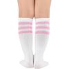imageZando Kids Soccer Socks Youth Baseball Football Softball Socks Cotton Uniform Socks Girls Knee High SocksWhite PinkPurpleHot Pink