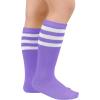 imageZando Kids Soccer Socks Youth Baseball Football Softball Socks Cotton Uniform Socks Girls Knee High SocksWhite PinkPurpleHot Pink