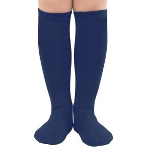 imageZando Kids Soccer Socks Knee High Sock for Boys Girls Breathable Kids Youth Baseball Socks Cotton Boys Long Tube Socks07 Navy