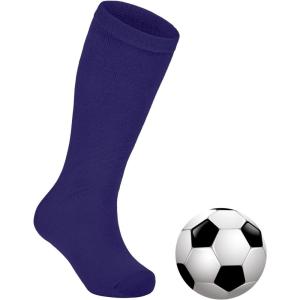 imageZando Kids Soccer Socks Knee High Sock for Boys Girls Cotton Kids Youth Baseball Socks Breathable Boys Athletic SocksPurple