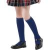 imageZando Kids Child Cotton Three Stripes Sport Soccer Team Socks Uniform Tube Cute Knee High Stocking for Boys GirlsF Navy