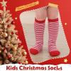 imageZando Kids Child Cotton Three Stripes Sport Soccer Team Socks Uniform Tube Cute Knee High Stocking for Boys GirlsK Red  White Stripes