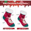 imageZando Kids Christmas Fuzzy Socks Girls Boys Thermal Thick Socks Soft Fluffy Socks Toddler Cozy SocksChristmas Tree