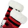 imageZando Kids Christmas Fuzzy Socks Girls Boys Thermal Thick Socks Soft Fluffy Socks Toddler Cozy SocksRed Black Santa Claus