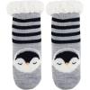 imageZando Kids Fuzzy Socks with Grips Toddler Slipper Socks Baby Christmas Socks Boys Girls Winter Socks Cozy Socks for KidsBlack Penguin