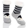imageZando Kids Fuzzy Socks with Grips Toddler Slipper Socks Baby Christmas Socks Boys Girls Winter Socks Cozy Socks for KidsBlack Penguin Red Penguin