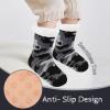 imageZando Kids Fuzzy Socks with Grips Toddler Slipper Socks Baby Christmas Socks Boys Girls Winter Socks Cozy Socks for KidsBlue Dinosaur