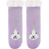 imageZando Kids Fuzzy Socks with Grips Toddler Slipper Socks Baby Christmas Socks Boys Girls Winter Socks Cozy Socks for KidsPurple Rabbit