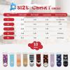 imageZando Kids Fuzzy Socks with Grips Toddler Slipper Socks Baby Christmas Socks Boys Girls Winter Socks Cozy Socks for KidsRed Penguin