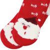 imageZando Kids Fuzzy Socks with Grips Toddler Slipper Socks Baby Christmas Socks Boys Girls Winter Socks Cozy Socks for KidsRed Santa Claus