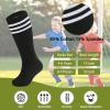 imageZando Kids Soccer Baseball Football Softball Socks Cotton Girls Knee High Socks Uniform Socks for Boys Girls 312 yearsBlue WhiteRed White