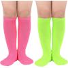 imageZando Kids Soccer Baseball Football Softball Socks Cotton Girls Knee High Socks Uniform Socks for Boys Girls 312 yearsNeon GreenHot Pink